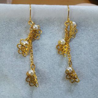 透かし模様パーツ　ピアス(ピアス)