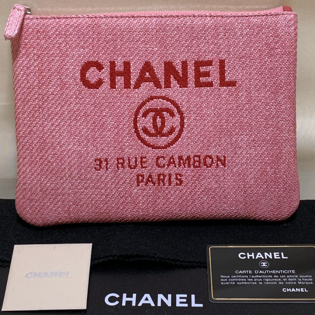 CHANEL シャネル ドーヴィル クラッチ ピンク ポーチレディース