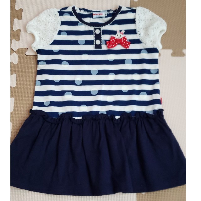 mikihouse(ミキハウス)のミキハウス 半袖 ワンピース 90cm キッズ/ベビー/マタニティのキッズ服女の子用(90cm~)(ワンピース)の商品写真