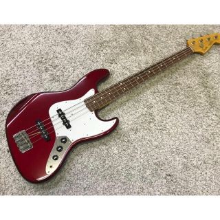 フェンダー(Fender)のfender japan jazz bass 赤 レッド(エレキベース)