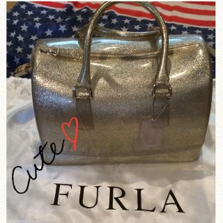 フルラ(Furla)のフルラ ゴールド 🍭キャンディーバッグ(ハンドバッグ)