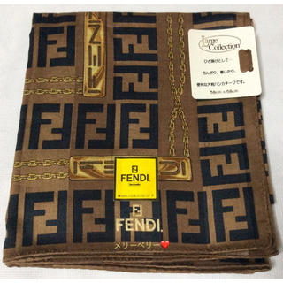 フェンディ(FENDI)の【新品】💖フェンディ ハンカチーフ❤︎大判サイズ 人気のお色とデザインです✨(ハンカチ)