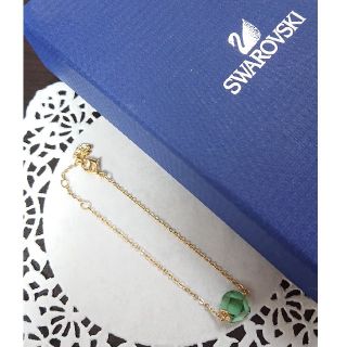 スワロフスキー(SWAROVSKI)のmikashan様専用◆スワロフスキーブレスレット◆グリーン(ブレスレット/バングル)