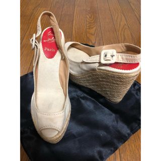 クリスチャンルブタン(Christian Louboutin)のSALE!訳あり❤︎ルブタン ジュートウェッジヒール 39 値下げ(サンダル)