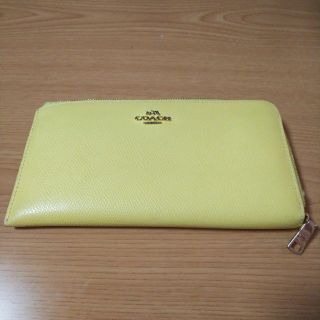 コーチ(COACH)のCOACH L字型 薄ｲｴﾛｰ 長財布(財布)