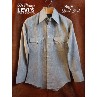 リーバイス(Levi's)の60s ヴィンテージ デッド LEVI'S 白タブ ビッグE シャツ S(シャツ)