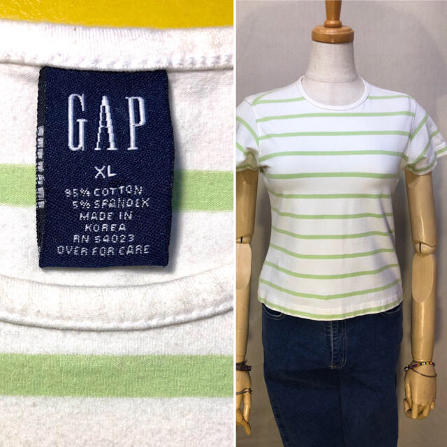 GAP(ギャップ)の[セール] GAP   ボーダー• T-シャツ Size XL レディースのトップス(Tシャツ(半袖/袖なし))の商品写真