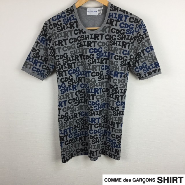 COMME des GARCONS(コムデギャルソン)の美品 コムデギャルソンシャツ 半袖Tシャツ グレー サイズM メンズのトップス(Tシャツ/カットソー(半袖/袖なし))の商品写真