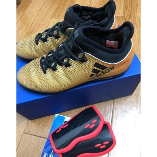 アディダス(adidas)のadidasエックス タンゴ23.5cm&moltenすねあてSサイズ(シューズ)