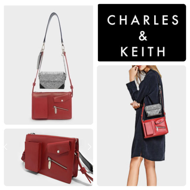 Charles and Keith(チャールズアンドキース)の【Charles and Keith】デュオショルダーバッグ【新品】 レディースのバッグ(ショルダーバッグ)の商品写真