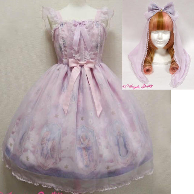 Angelic Pretty(アンジェリックプリティー)のCecilia Cross 2点セット レディースのワンピース(ひざ丈ワンピース)の商品写真