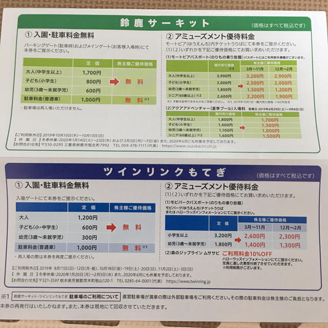 鈴鹿サーキット  チケットの施設利用券(遊園地/テーマパーク)の商品写真