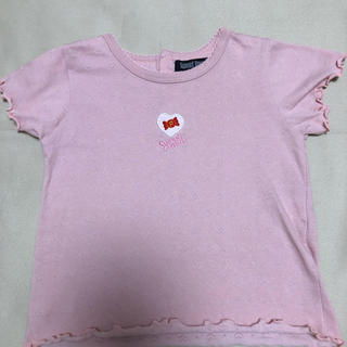 ピンク  トップス  半袖 ワンポイント & 刺繍  95(Tシャツ/カットソー)