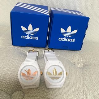 アディダス(adidas)のアディダス  ほぼ未使用   ペアウォッチ (ゴールド&ピンクゴールド)(腕時計(アナログ))