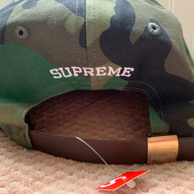 supreme Visor Logo Twill 6-Panel カモ キャップ