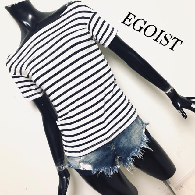 EGOIST(エゴイスト)のEGOIST＊ボーダーTシャツ レディースのトップス(Tシャツ(半袖/袖なし))の商品写真