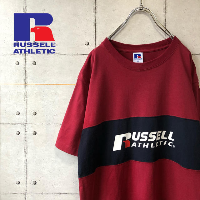 【激レア】 美品 RUSSELL ラッセル アスレティック Tシャツ デカロゴ