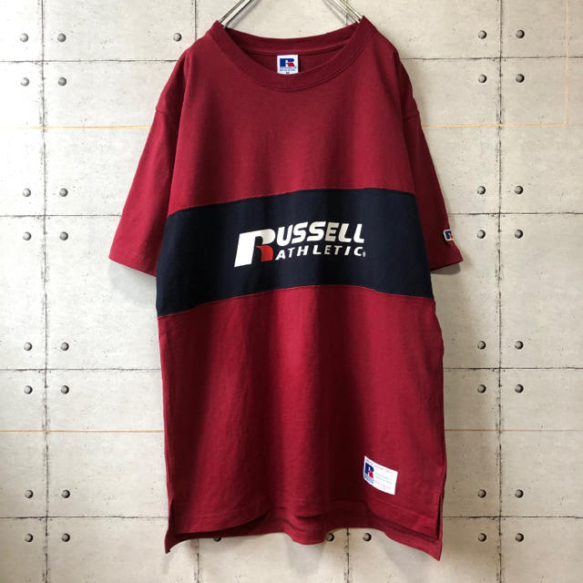 【激レア】 美品 RUSSELL ラッセル アスレティック Tシャツ デカロゴ