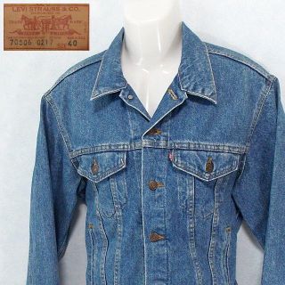 リーバイス(Levi's)の【LEVI'S】 美品 リーバイス デニムジャケット ジージャン 米国製 40(Gジャン/デニムジャケット)