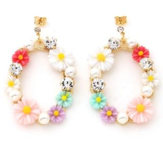 グレイル(GRL)のサークルフラワーピアス GRL(ピアス)