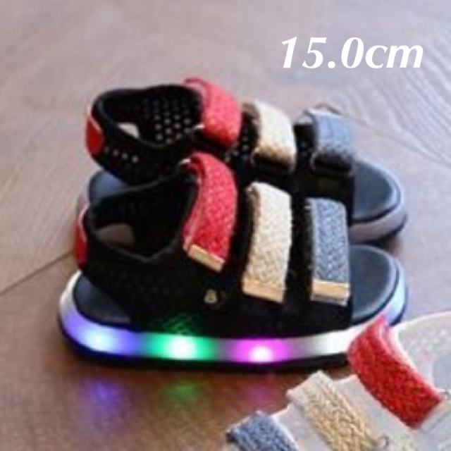 LED 光るサンダル イルミネーション キッズサンダル キッズ/ベビー/マタニティのベビー靴/シューズ(~14cm)(サンダル)の商品写真