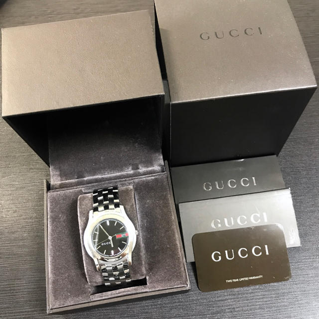 Gucci(グッチ)のGUCCI 腕時計 5500M シェリーライン 電池新品 メンズ レディース メンズの時計(腕時計(アナログ))の商品写真