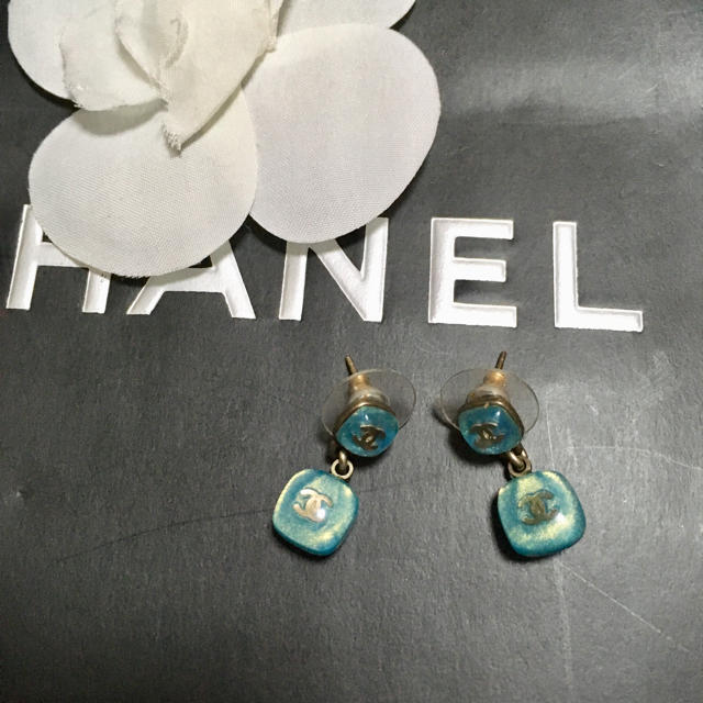 CHANEL シャネル ピアス カラーストーン ゴールドマーク - www