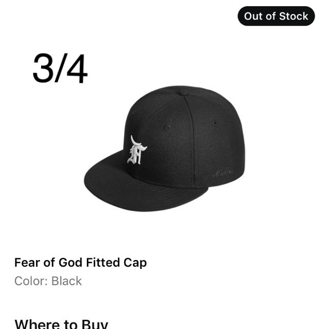 FEAR OF GOD(フィアオブゴッド)のfog essentials new era 7 3/4 メンズの帽子(キャップ)の商品写真