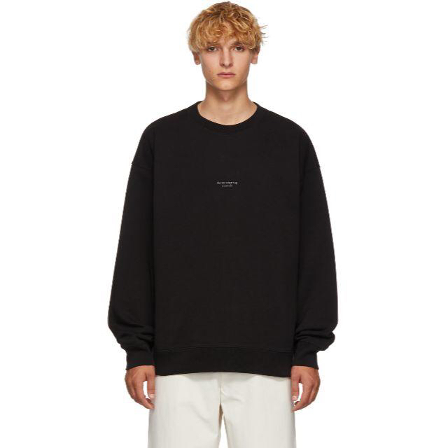 ACNE(アクネ)のAcne Studios ロゴ スウェット 黒 XS 美品 タグ付き メンズのトップス(スウェット)の商品写真