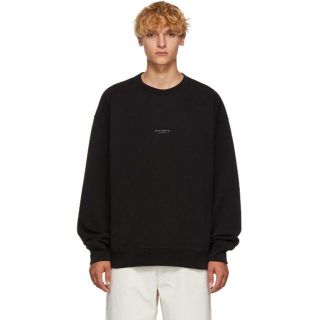 アクネ(ACNE)のAcne Studios ロゴ スウェット 黒 XS 美品 タグ付き(スウェット)