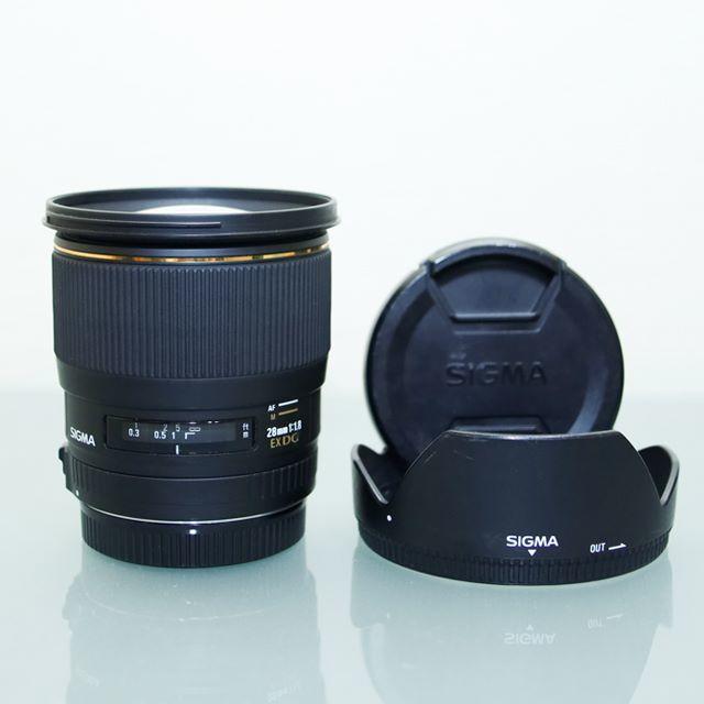 SIGMA 28mm F1.8 EX DG ASPH MACRO / キヤノン用 - レンズ(単焦点)