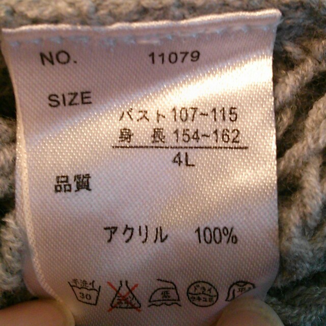 Avail(アベイル)のざっくり編みニット  4Ｌ レディースのトップス(ニット/セーター)の商品写真