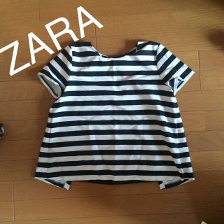 ザラ(ZARA)のZARA ボーダー 半袖トップス(シャツ/ブラウス(半袖/袖なし))