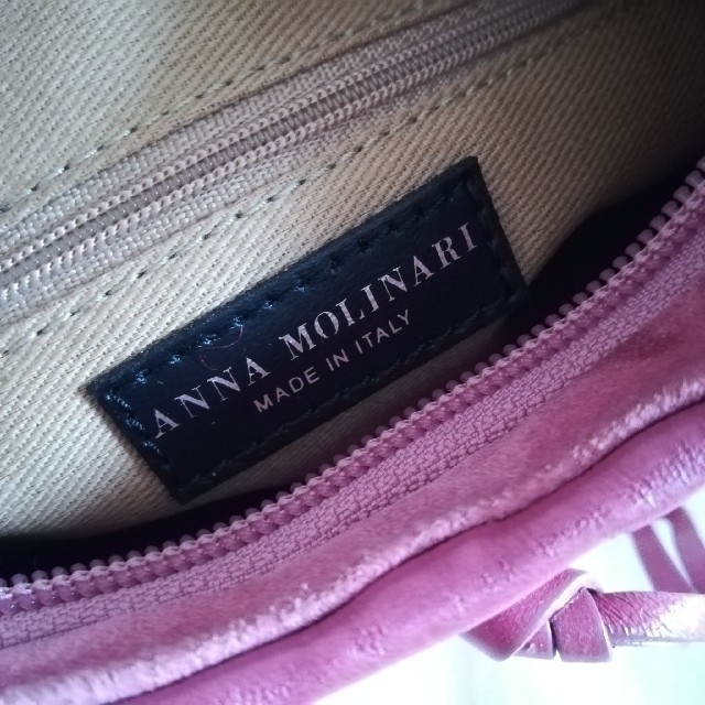 ANNA MOLINARI(アンナモリナーリ)のアンナ・モリナーリ / Anna Molinari ピンクのバッグ (美品) レディースのバッグ(ハンドバッグ)の商品写真