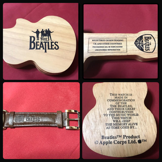 Apple(アップル)のビートルズ THE BEATLES 腕時計 ギター型 木箱ケース入り Ａ エンタメ/ホビーのタレントグッズ(ミュージシャン)の商品写真