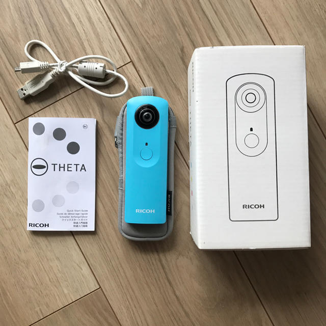 RICOH の360度カメラ THETA m15  (BLUE)コンパクトデジタルカメラ