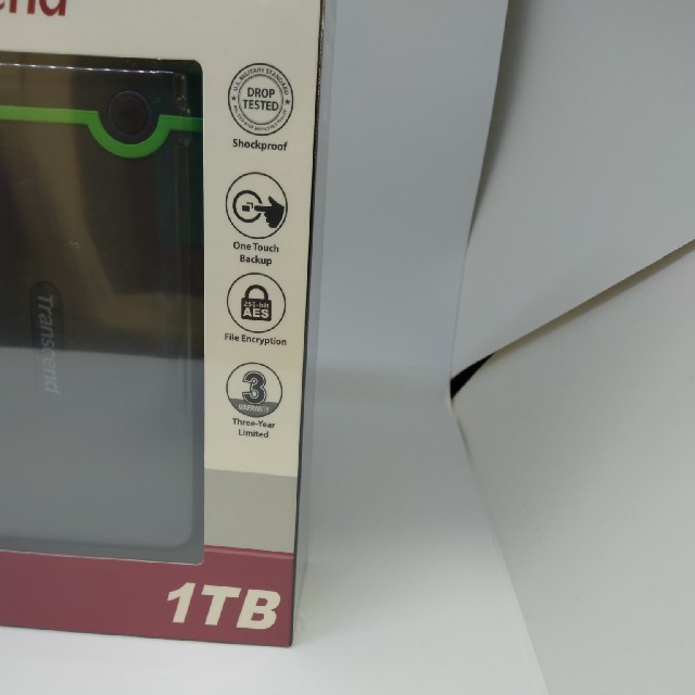 Transcend(トランセンド)のTranscend USB3.0 ポータブルHDD　TS1TSJ25M3 スマホ/家電/カメラのPC/タブレット(PC周辺機器)の商品写真