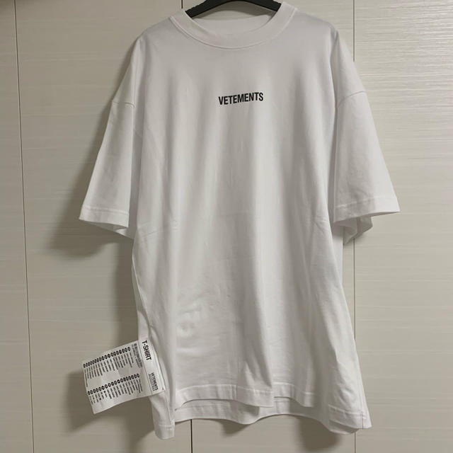 値頃 ホワイト Vetements ロゴ シャツ T Tシャツ/カットソー(半袖/袖なし)