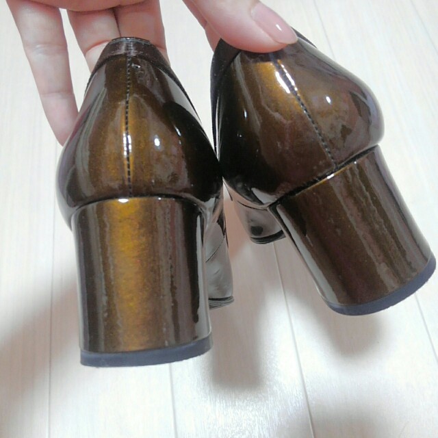 リボンパンプス♡ブラウン レディースの靴/シューズ(ハイヒール/パンプス)の商品写真