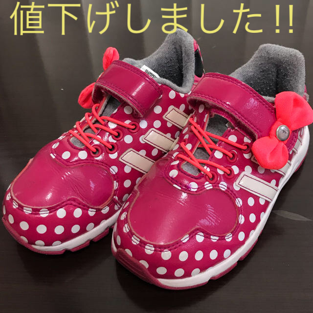 adidas(アディダス)のadidas×ミニーマウスコラボスニーカー キッズ/ベビー/マタニティのキッズ靴/シューズ(15cm~)(スニーカー)の商品写真