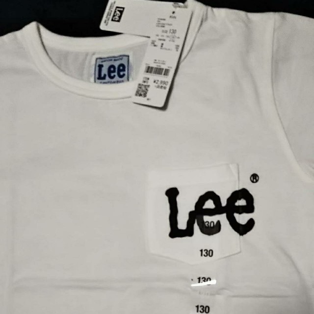 Lee(リー)の■新品未使用■ Lee 胸ロゴプリント半袖Tシャツキッズ／白／130cm キッズ/ベビー/マタニティのキッズ服男の子用(90cm~)(Tシャツ/カットソー)の商品写真