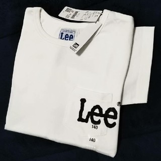 リー(Lee)の《新品未使用》 Lee 胸ロゴプリント半袖Tシャツキッズ／白／140cm(Tシャツ/カットソー)