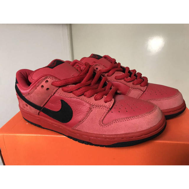 03 NIKE DUNK LOW PRO SB RED DEVIL US8 新品靴/シューズ