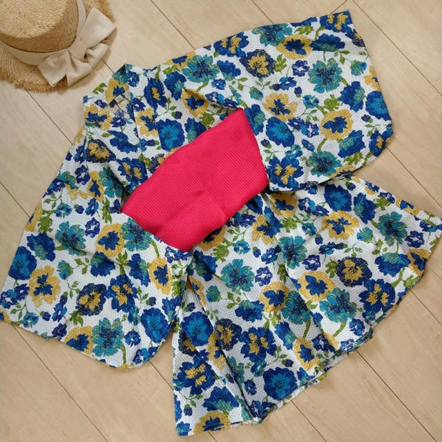 MARKEY'S(マーキーズ)のゆかたOcean&Ground100cm キッズ/ベビー/マタニティのキッズ服女の子用(90cm~)(甚平/浴衣)の商品写真