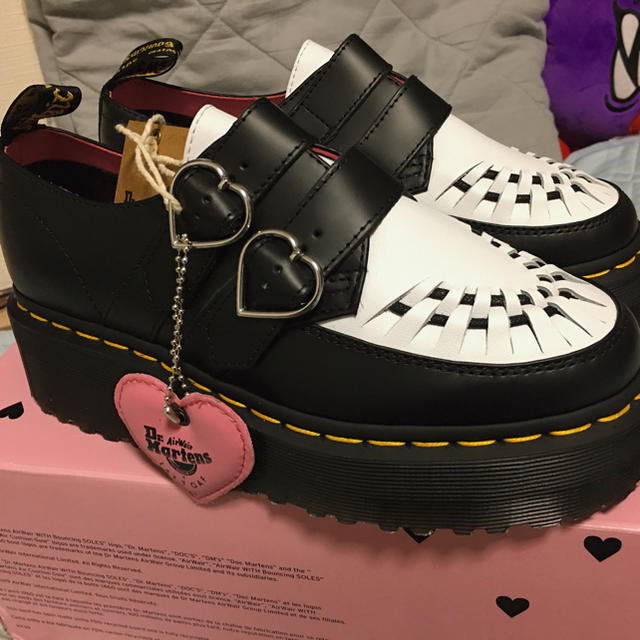 lazy oaf x dr.martens クリーパーシューズ 白 UK4 - ローファー/革靴