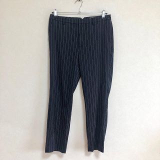 ドゥーズィエムクラス(DEUXIEME CLASSE)の美品 ドゥーズィエムクラス ストライプ クロップド パンツ(クロップドパンツ)