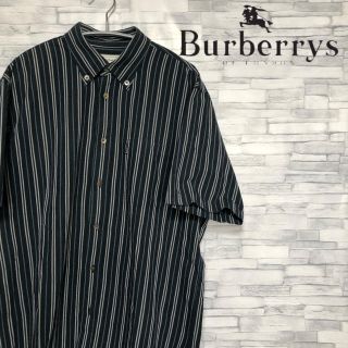 バーバリー(BURBERRY)のBurberrys 半袖ストライプ ボタンダウンシャツ 80s 90s(シャツ)