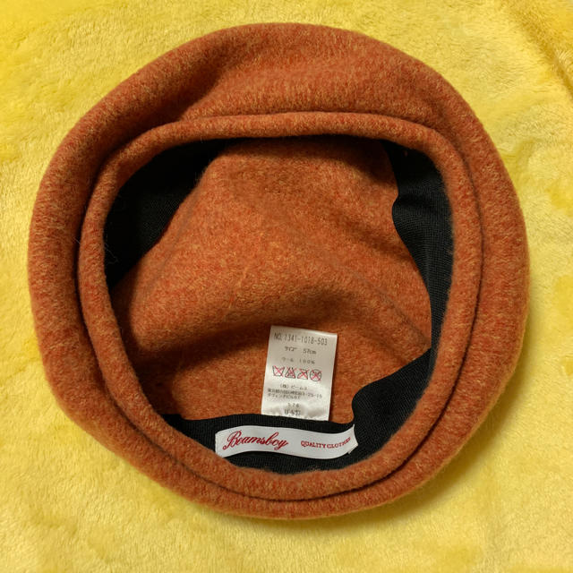 BEAMS BOY(ビームスボーイ)のビームズボーイ  ベレー帽 オレンジ レディースの帽子(ハンチング/ベレー帽)の商品写真