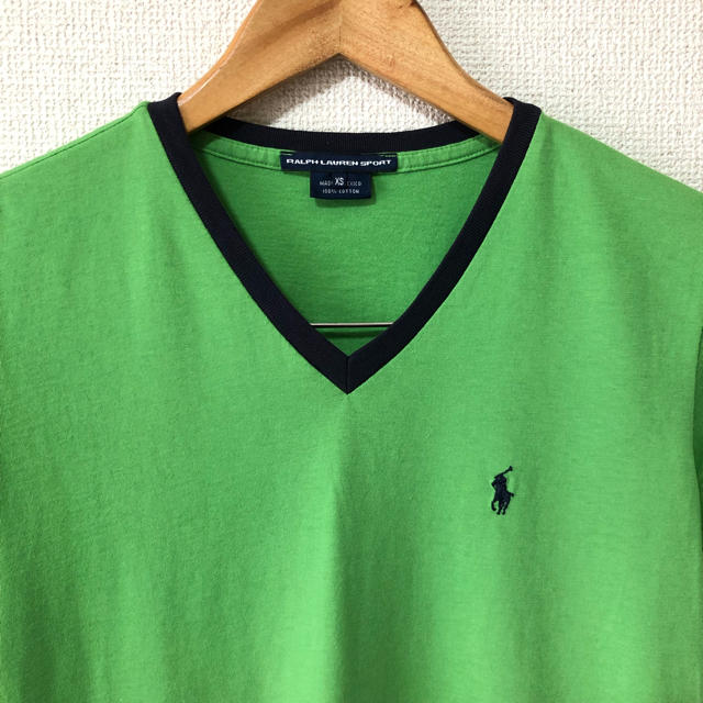 Ralph Lauren(ラルフローレン)の【美品】RALPH LAUREN SPORT〈ラルフローレン〉 VネックTシャツ メンズのトップス(Tシャツ/カットソー(半袖/袖なし))の商品写真