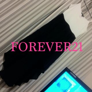 フォーエバートゥエンティーワン(FOREVER 21)のF21＊バイカラーシフォンOP(ロングワンピース/マキシワンピース)